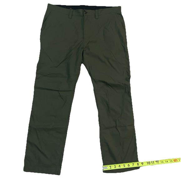 Prana Men's Green 38x30 Slim Fit Outdoor Trail Hiking Pants - Picture 4 of 9